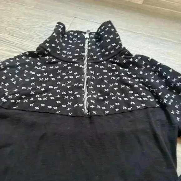 🔥schwiing🔥 | Black  long sleeve sweater dress with 1/4 front zipper - Picture 5 of 13